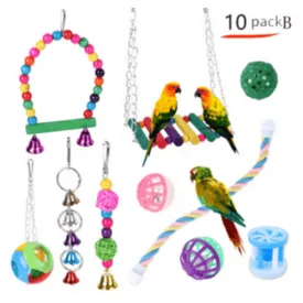 10 Pack Bird Toy Set