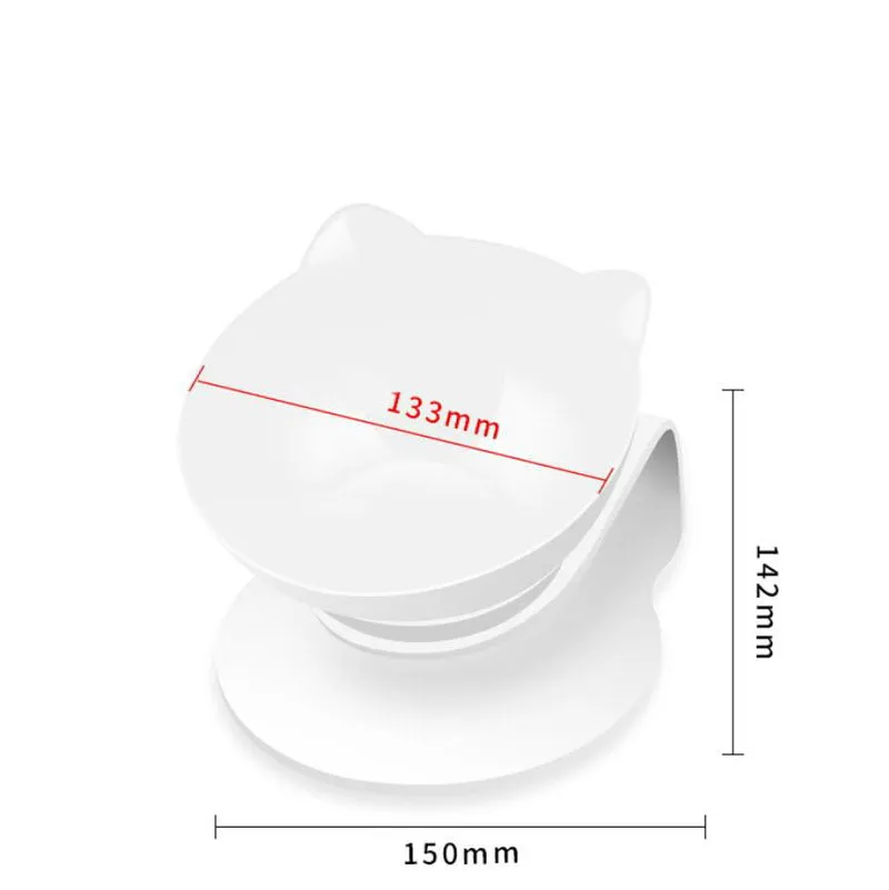 15° tilt adjustable non-slip pet double bowl