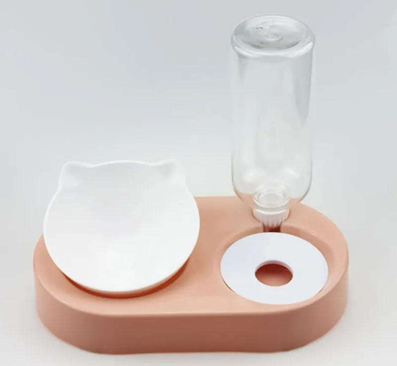 15° tilt adjustable non-slip pet double bowl