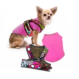 2 PC SET Step Easy Harness and Sweater Floral | 3 to 20 LBS