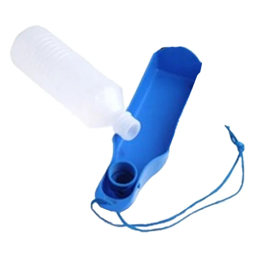 250/500ml Feeder With Bowl Plastic Portable Pets Water Bottle