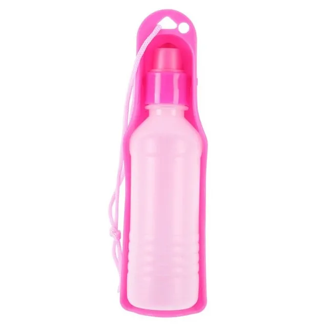 250/500ml Feeder With Bowl Plastic Portable Pets Water Bottle