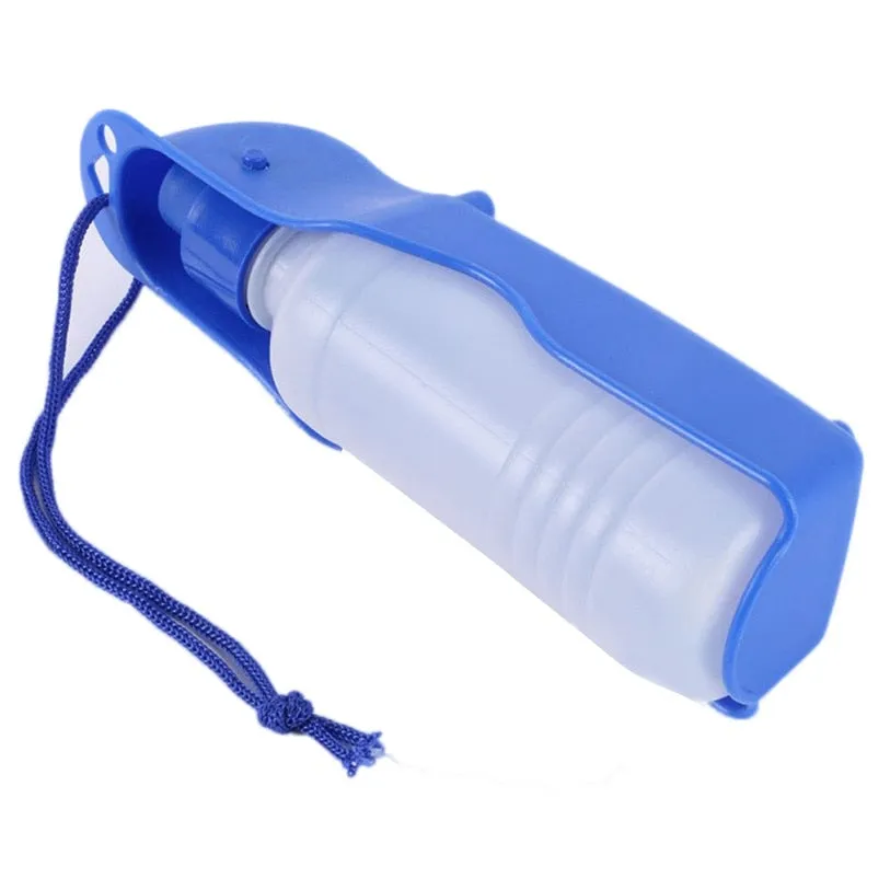250/500ml Feeder With Bowl Plastic Portable Pets Water Bottle