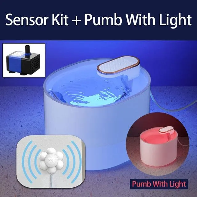 3L Automatic Cat Water Fountain with LED Light Ultra Silent