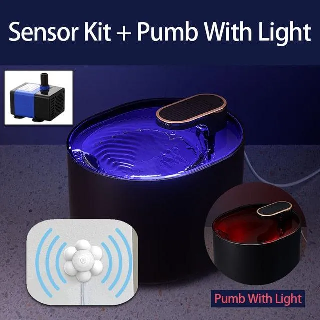 3L Automatic Cat Water Fountain with LED Light Ultra Silent
