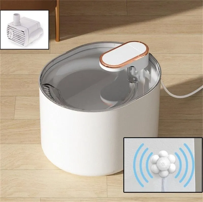 3L Automatic Cat Water Fountain with LED Light Ultra Silent