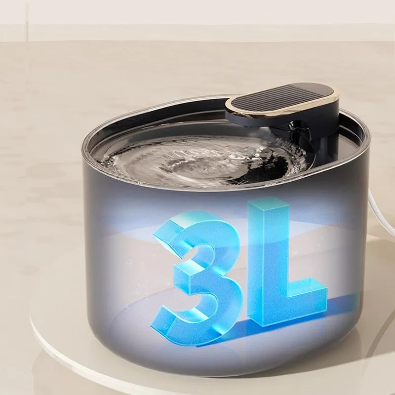 3L Automatic Cat Water Fountain with LED Light Ultra Silent