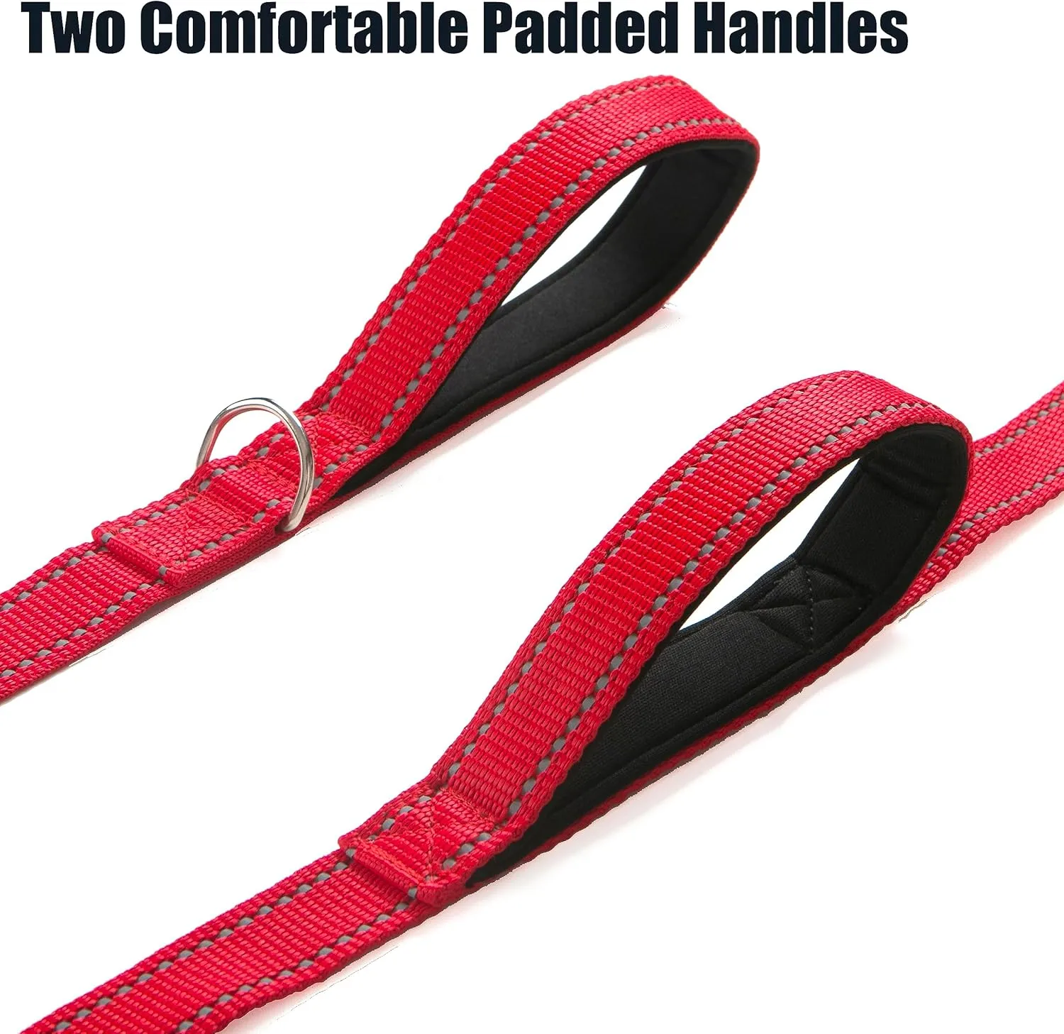 6FT Dog Leash for Medium and Large Dogs, Heavy Duty Reflective Dog Leash with 2 Padded Handles, Leash with Traffic Handle for Walking&Training