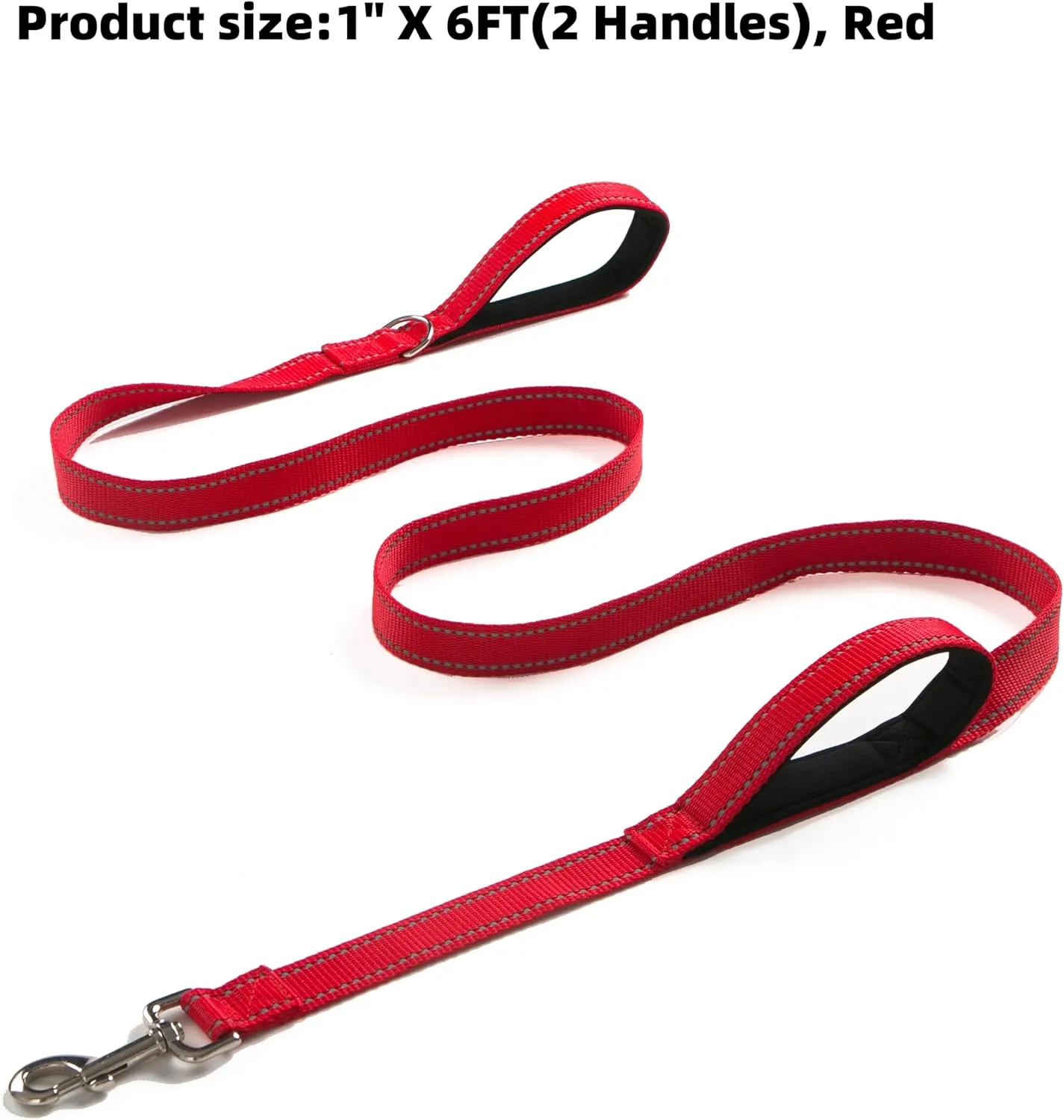 6FT Dog Leash for Medium and Large Dogs, Heavy Duty Reflective Dog Leash with 2 Padded Handles, Leash with Traffic Handle for Walking&Training