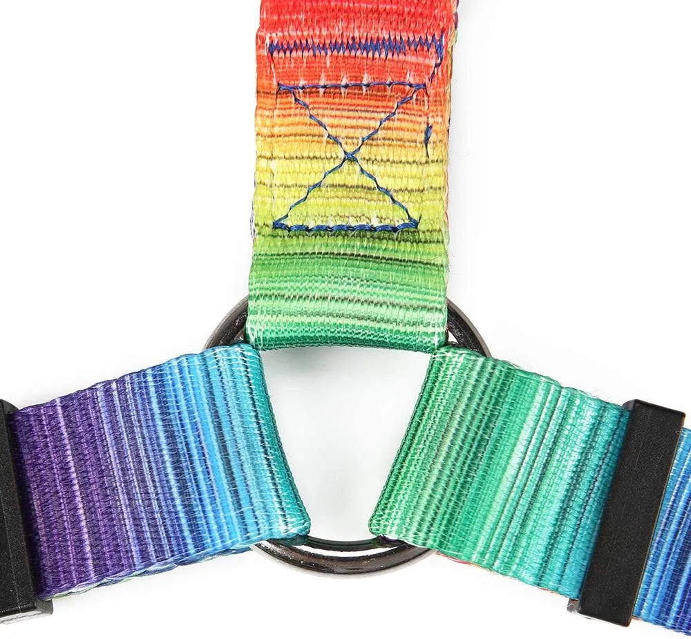Adjustable Dog Harness Durable Print Harness for Small Medium and Large Dog Great for Dog Sports Training Walking Running (Pattern-A, L (Chest Girth 21.3"-31.1"))
