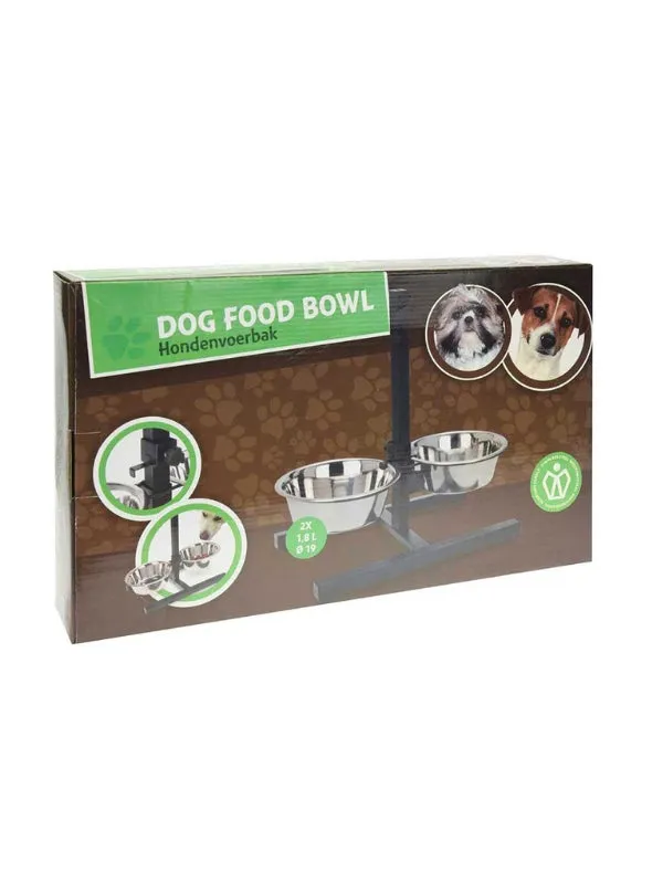 Adjustable Pet Bowls Feeding Station with Anti-Slip Stand - 3 Pieces