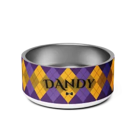 Agent Argyle Pet bowl