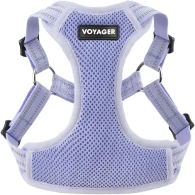 Best Pet Supplies Voyager Adjustable Dog Vest Harness Breathable No Pull Harness for Small, Medium, Large Dogs, Heavy Duty Harness, Easy Step-in, Reflective Stripes - Lavender, M (Chest: 17-21")