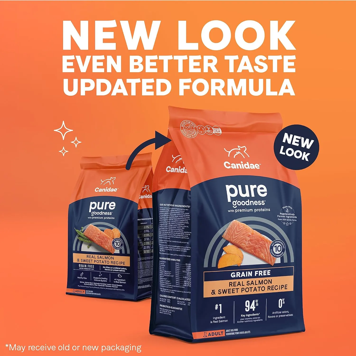 Canidae Pure Limited Ingredient Premium Adult Dry Dog Food, Real Salmon & Sweet Potato Recipe, 22 lbs, Grain Free