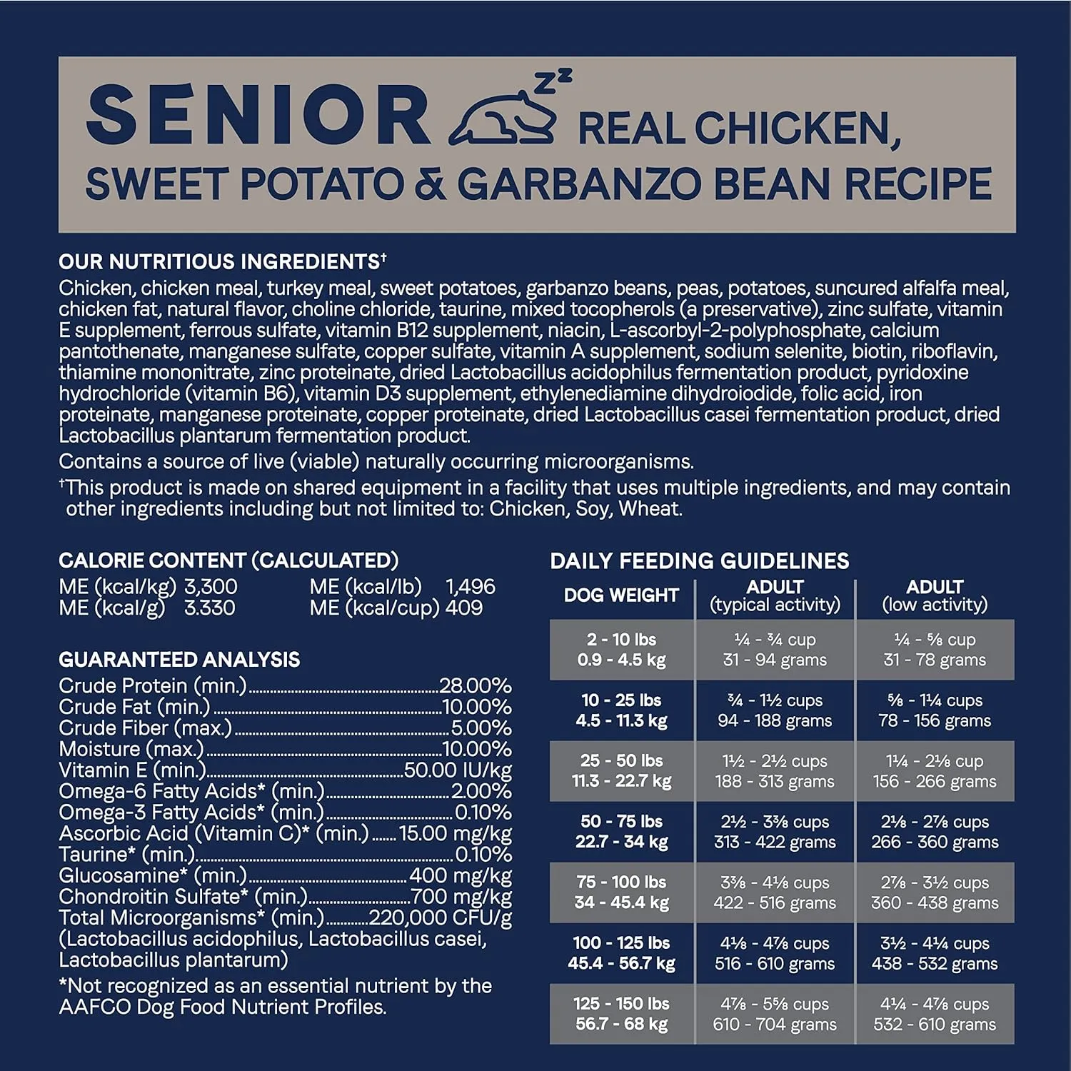 Canidae Pure Limited Ingredient Premium Dry Dog Food for Seniors, Real Chicken, Sweet Potato & Garbanzo Bean Recipe, 22 lbs, Grain Free