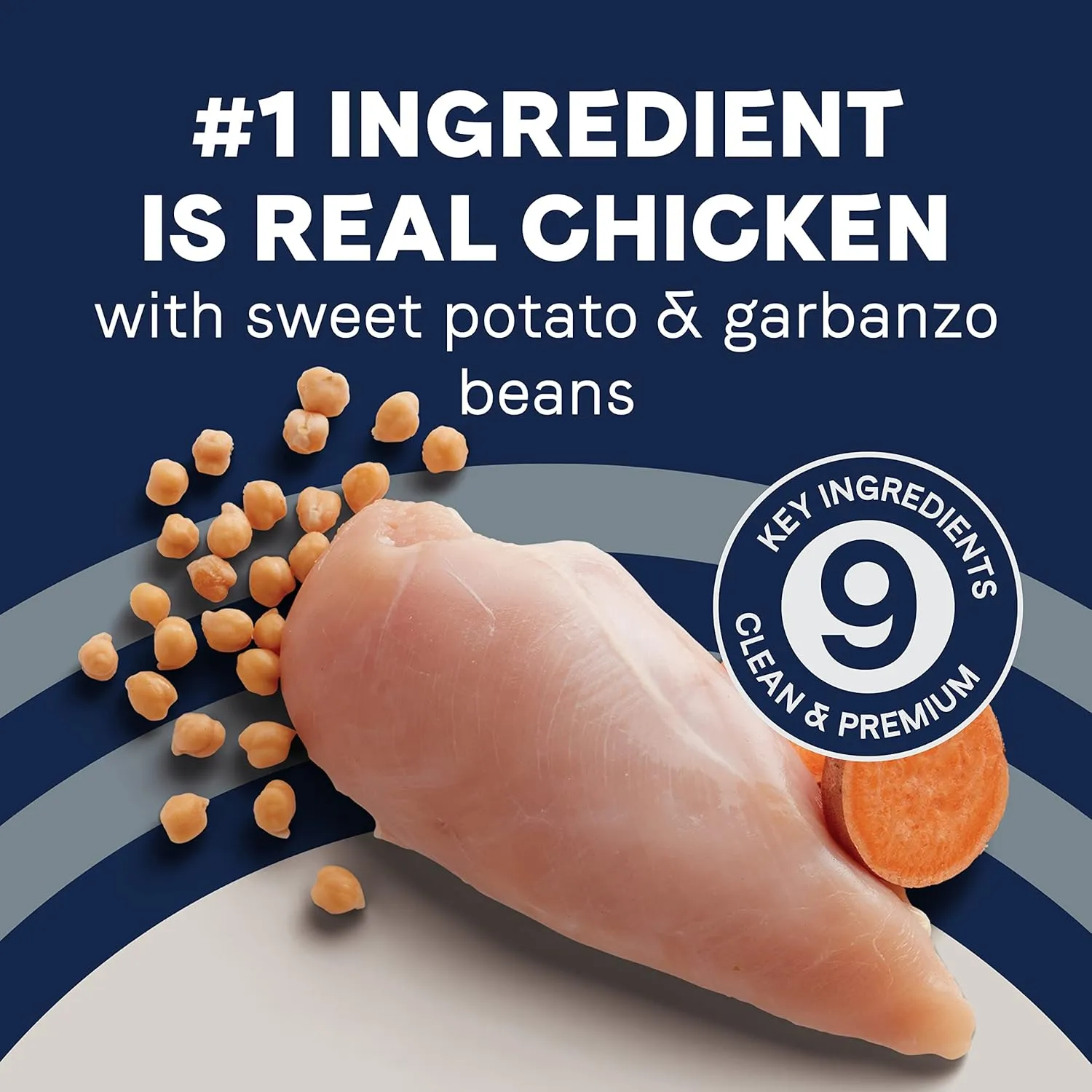 Canidae Pure Limited Ingredient Premium Dry Dog Food for Seniors, Real Chicken, Sweet Potato & Garbanzo Bean Recipe, 22 lbs, Grain Free