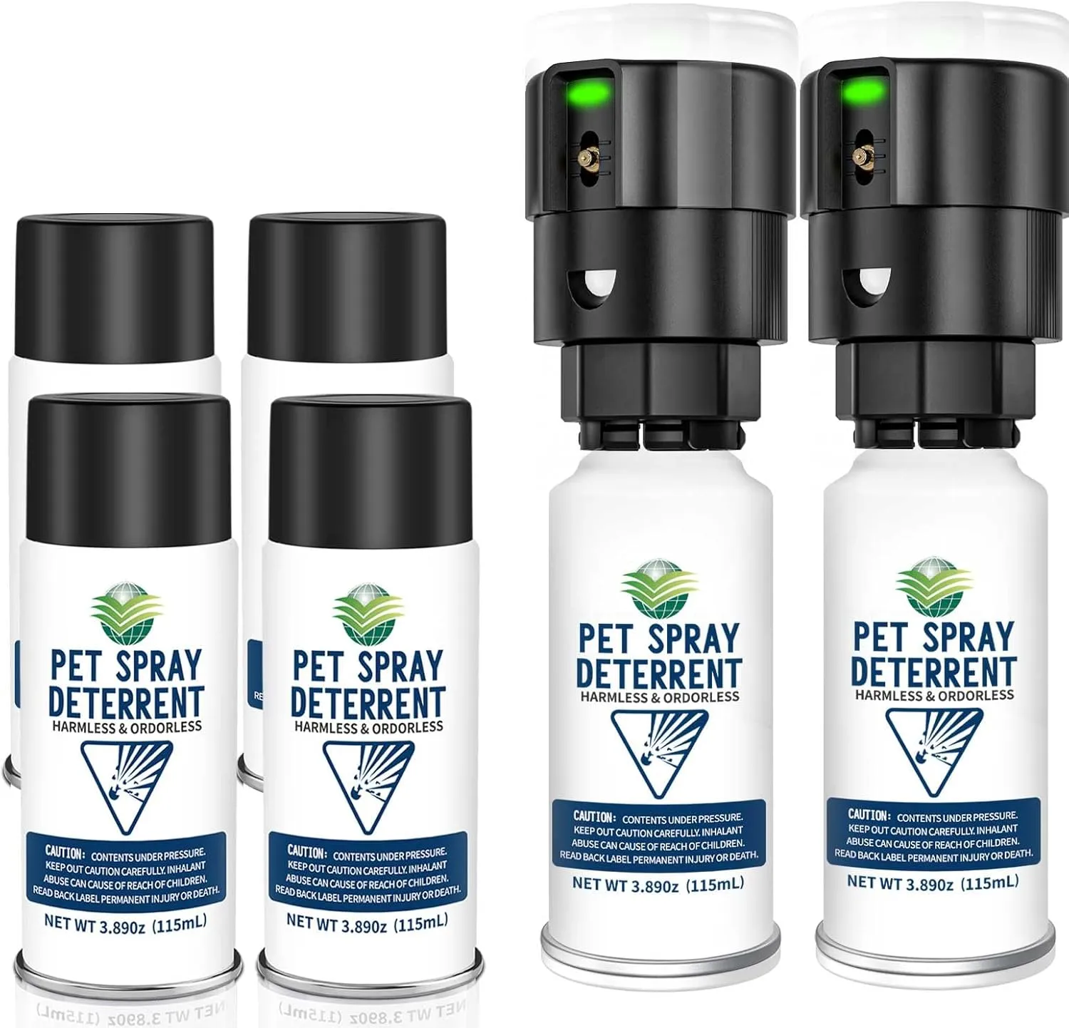 Cat Spray Deterrent System [2 Pack] Pet Deterrent Device Refill 4 Pack