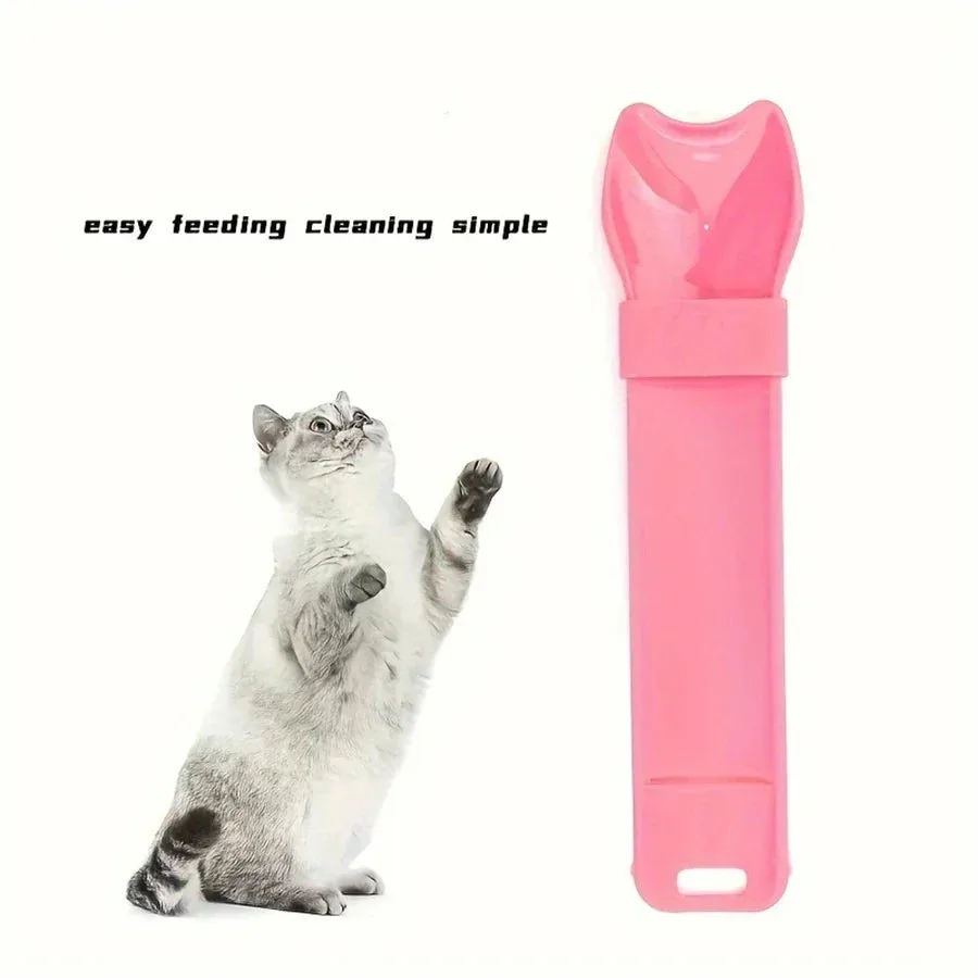 Cat Treat Feeder Spoon - Lickable Wet Treat Dispenser for Cats
