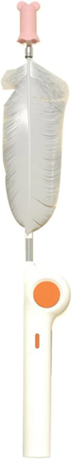 Cats Toy Feather-Wand Teaser with, Light Retractable Interactive Cats Toy for Indoor Cats Pouncing Exercise