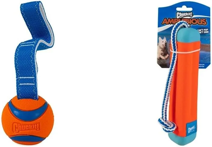 Chuckit! Ultra Tug Dog Toy (Medium) Amphibious Bumper Fetch and Float Dog Toy (Medium)