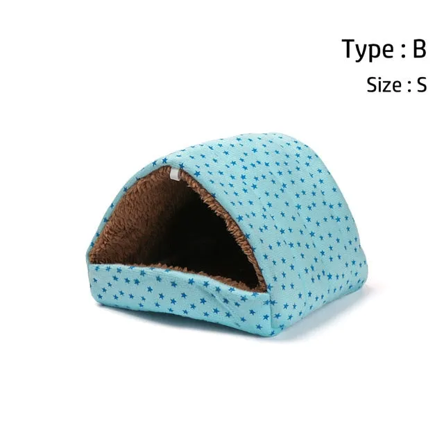 Comfortable Soft Plush Hamster House Cave Guinea Pig Warm Mat Nest