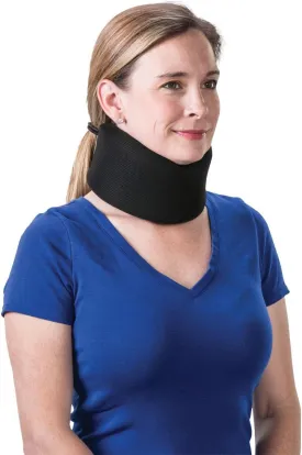 Core Products Soft Foam Cervical Collar Neck Support Brace, Helps Stabilize Vertebrae & Relieve Spinal Pressure for Men & Women - Black, X-Large Fits (3.2-3.7 inch) Height