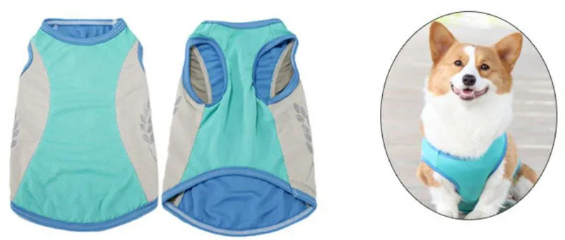 Corgi Bull dog cooling vest cool summer pet clothes