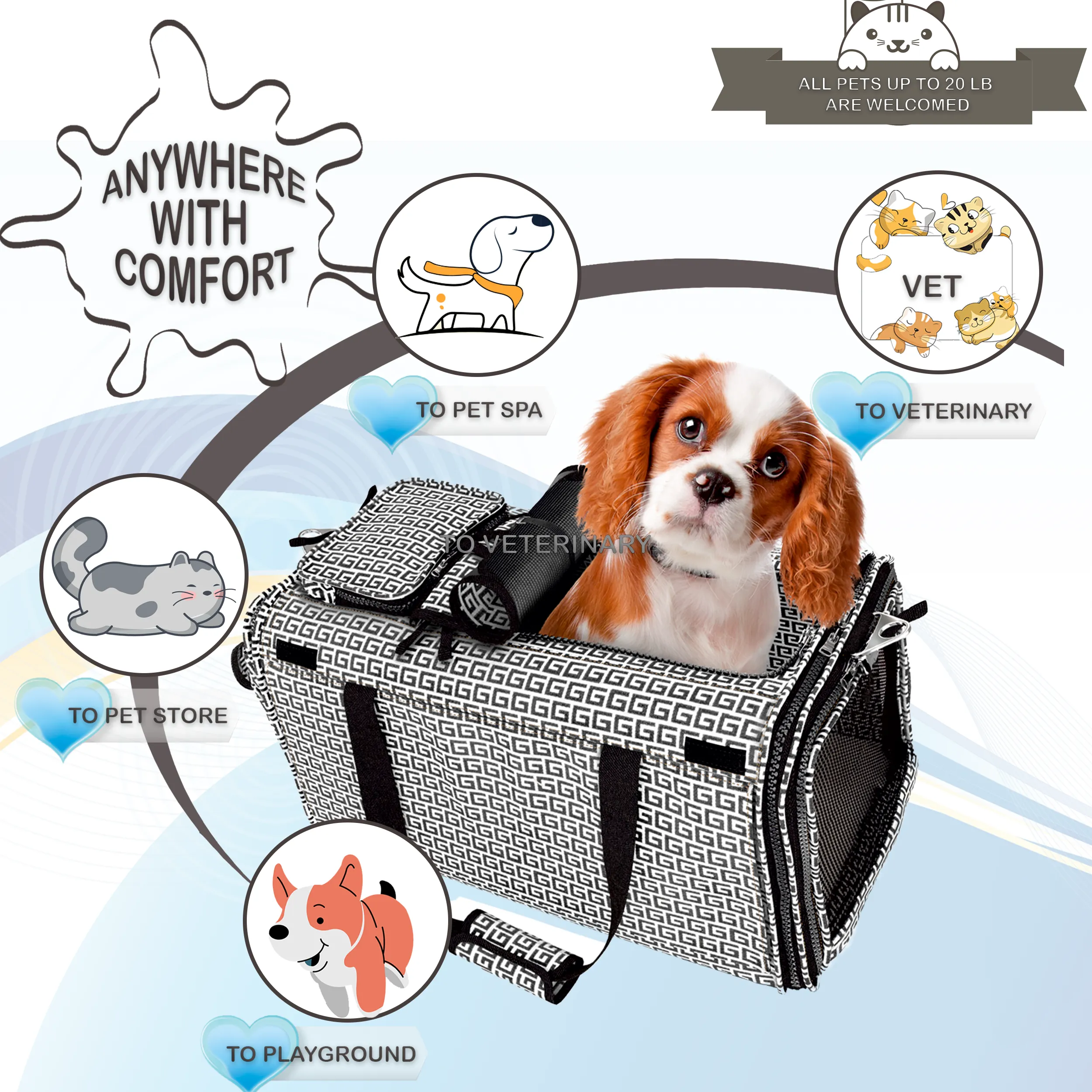 Cozzzy Pet Carrier, wheeled, Framed base, single telescopic handles, Grey