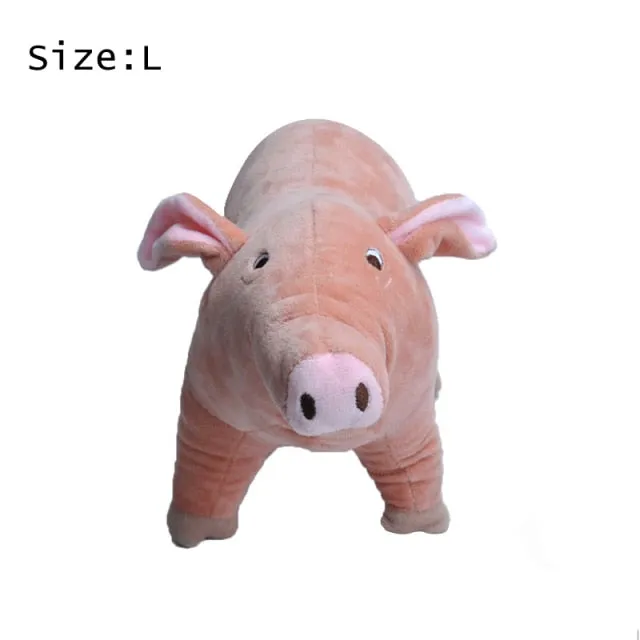 Cute Pink Pig Chew Plush Dog Toy