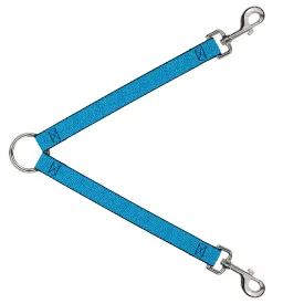Dog Leash Splitter - Ditsy Floral Blue/Light Blue/White