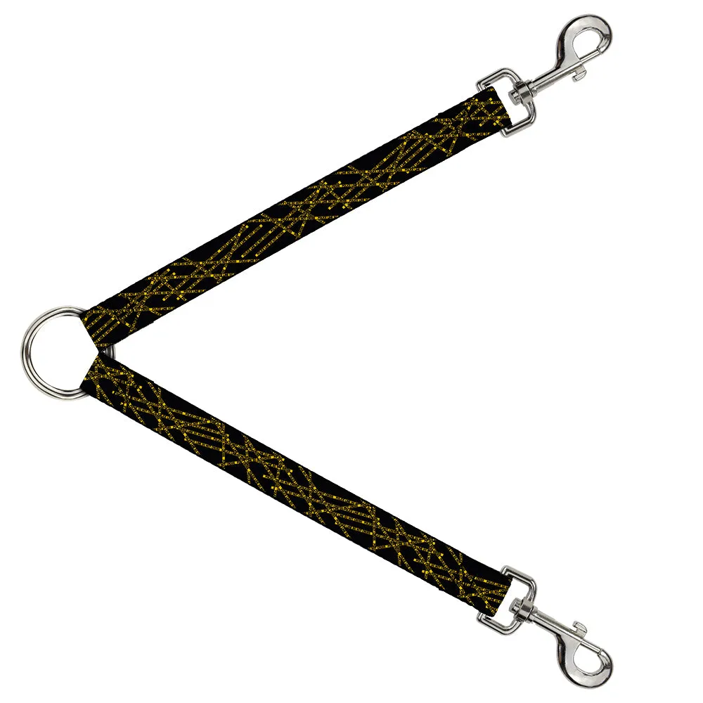 Dog Leash Splitter - Police Line Black/Yellow