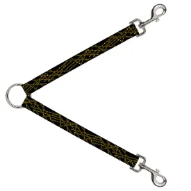 Dog Leash Splitter - Police Line Black/Yellow
