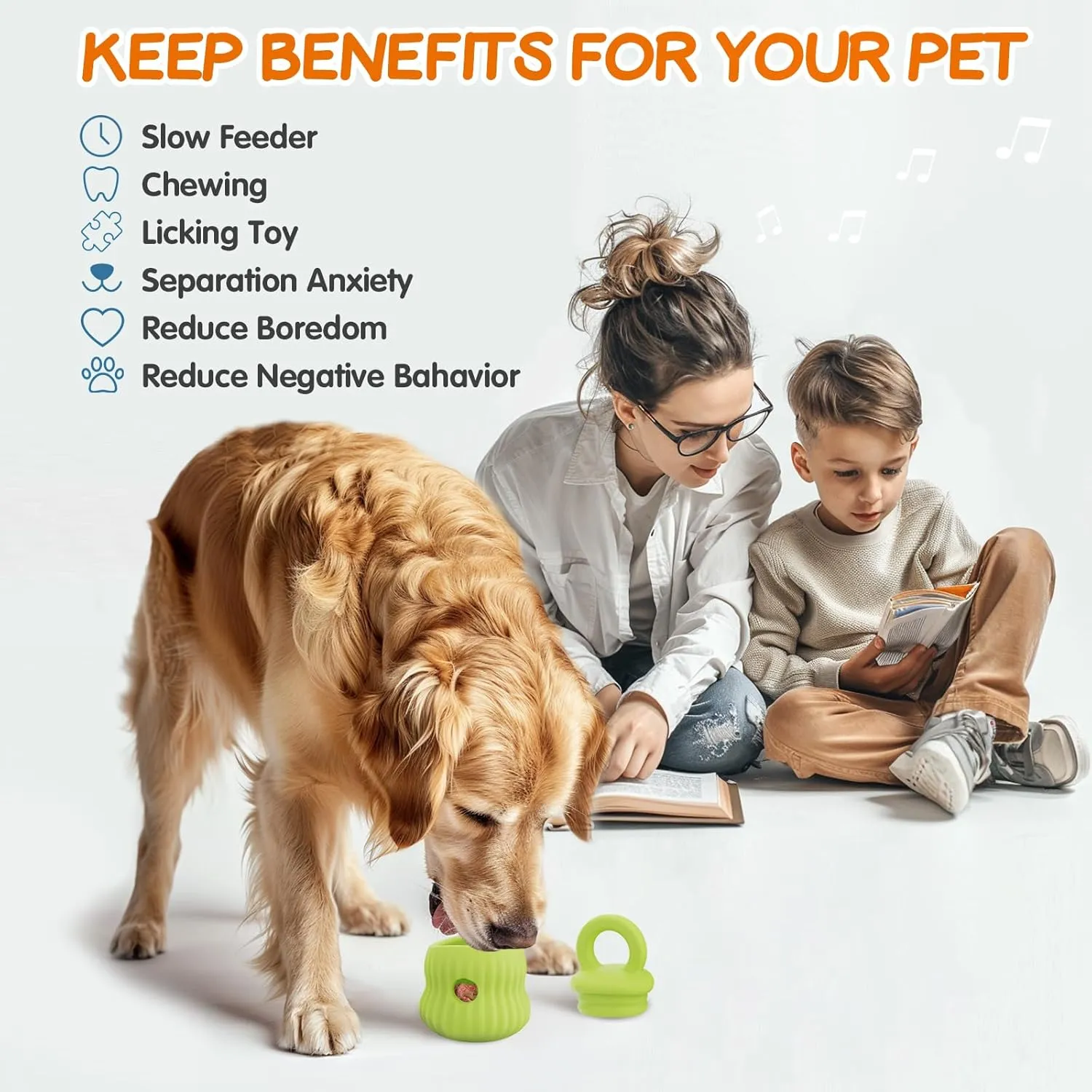 Dog Toys: Keep Pets Busy & Engaged. Interactive Dog Toys Reduces Anxiety - Medium & Large Dogs