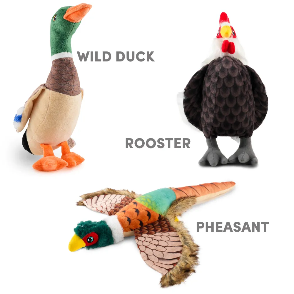 Fofos Plush Rooster Toys for Dogs