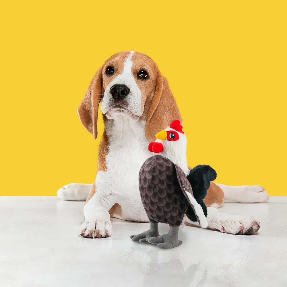 Fofos Plush Rooster Toys for Dogs