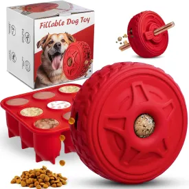 Frozen Dog Toy to Keep Them Busy, Interactive Treat Dispensing Dog Toy, Indestructible Chew Toy for Aggressive Chewers and Large Dogs, Durable Rubber Bully Stick Holder