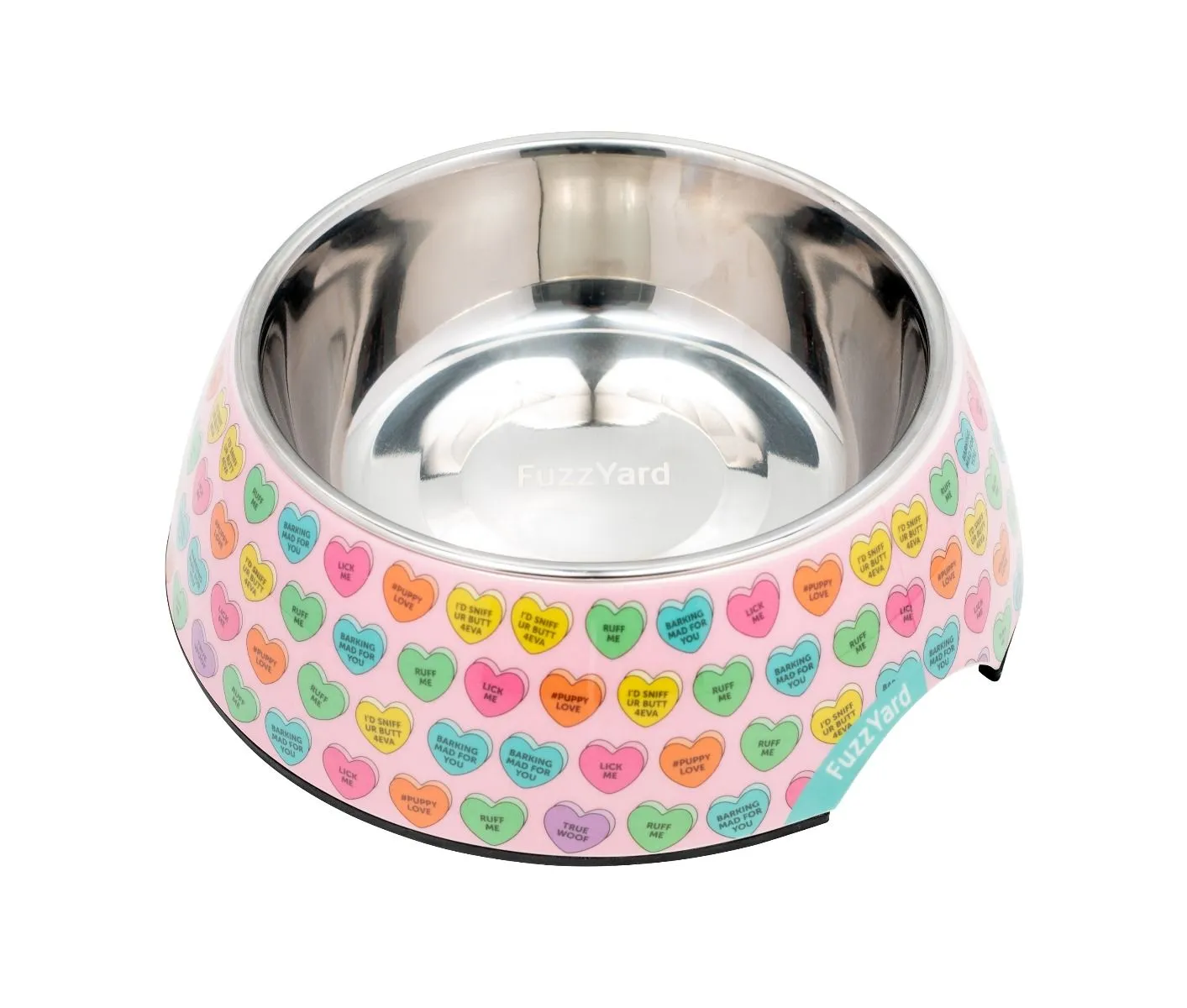 Fuzzyard Candy Hearts Dog & Cat Bowl