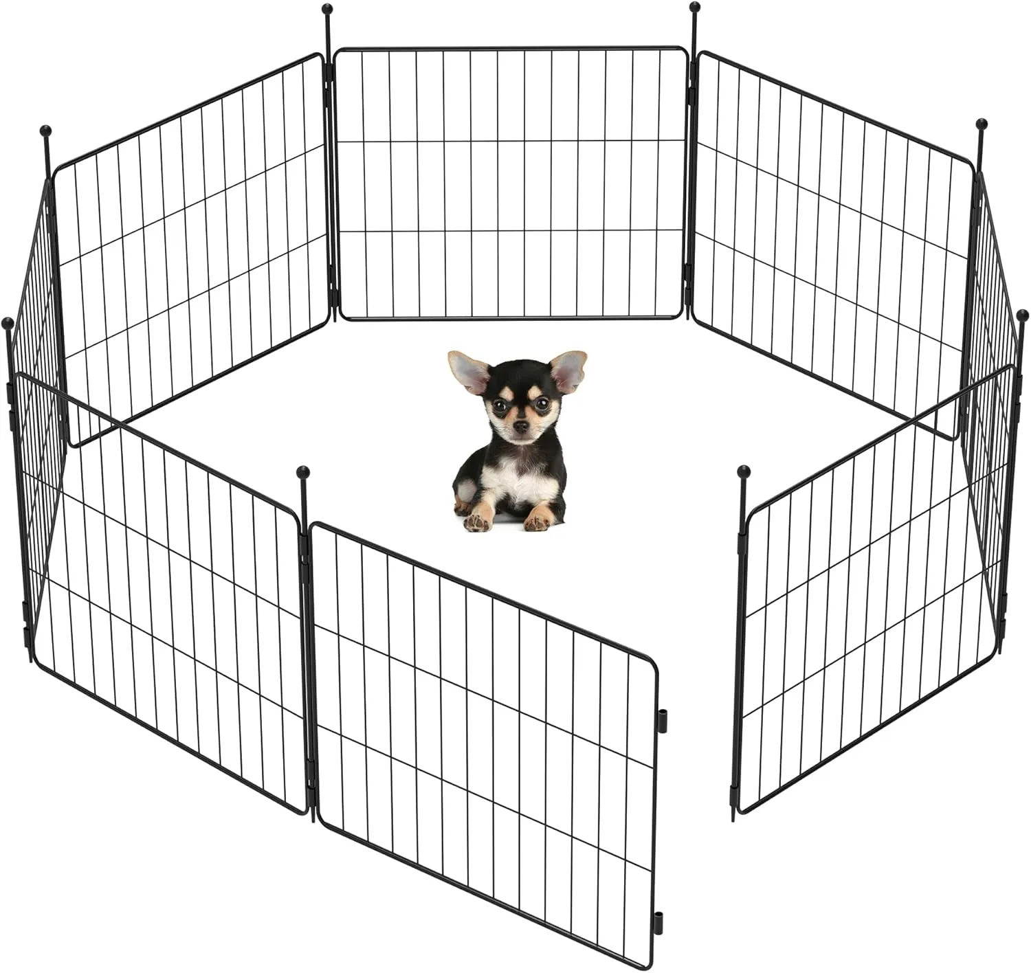 FXW MiniPaws Dog Playpen for Yard & RV Camping, Expandable 20-inch 8 Panels for Puppies and Small Dogs, Portable for Indoor and Outdoor Use