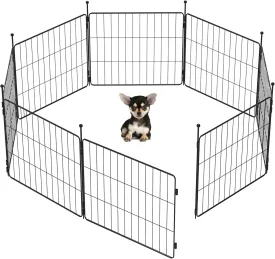 FXW MiniPaws Dog Playpen for Yard & RV Camping, Expandable 20-inch 8 Panels for Puppies and Small Dogs, Portable for Indoor and Outdoor Use