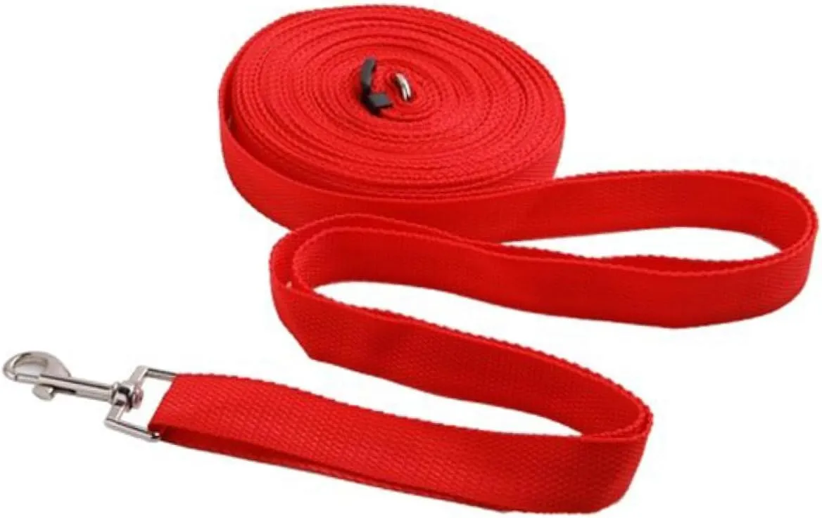GALPADA Red Nylon Pet Training Leash for Cats and Puppies Durable with Ring and Clasp for Obedience Training and Walking