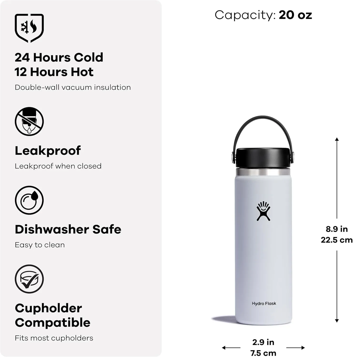 Hydro Flask Wide Flex Cap Cascade 20 Oz