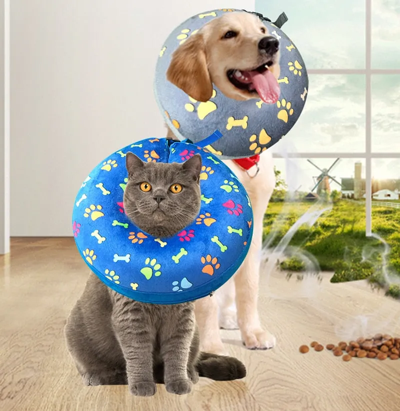 Inflatable Dog Collar: Isabelino Anti-bite Injury Elizabethan Collar for Dogs & Cats | Recovery Neck Wound Protective Dog Accessories