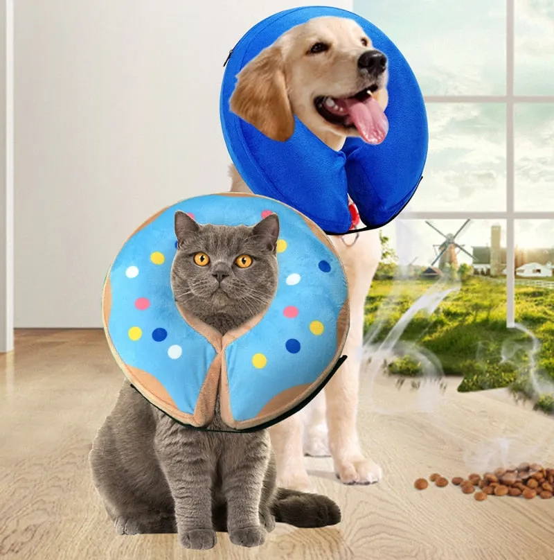 Inflatable Dog Collar: Isabelino Anti-bite Injury Elizabethan Collar for Dogs & Cats | Recovery Neck Wound Protective Dog Accessories