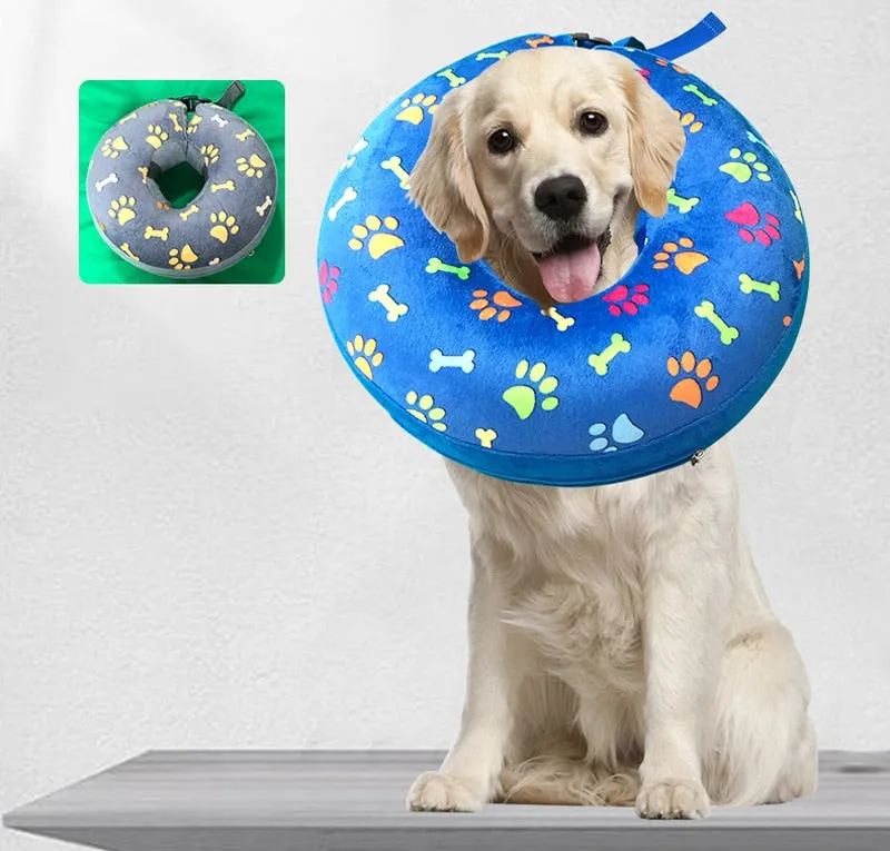 Inflatable Dog Collar: Isabelino Anti-bite Injury Elizabethan Collar for Dogs & Cats | Recovery Neck Wound Protective Dog Accessories