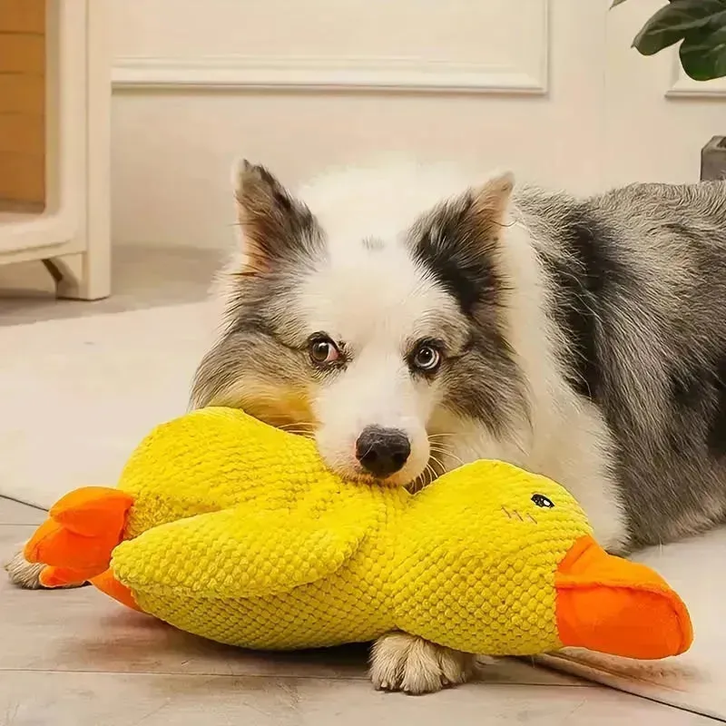 Interactive Duck Squeaky Plush Toy