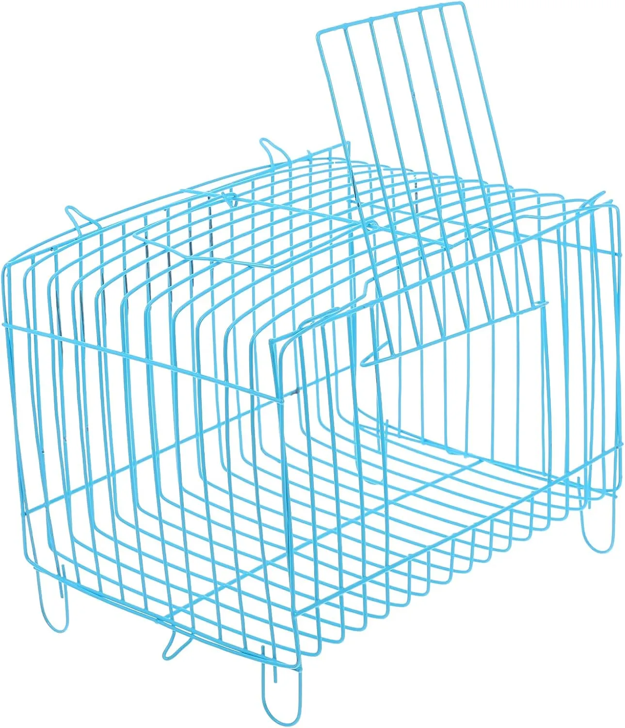 Kisangel Metal Bird Travel Cage Small Bird Cage Portable Bird Carrier Bird Storage Cage Birds Carrying Cage for Pet Product