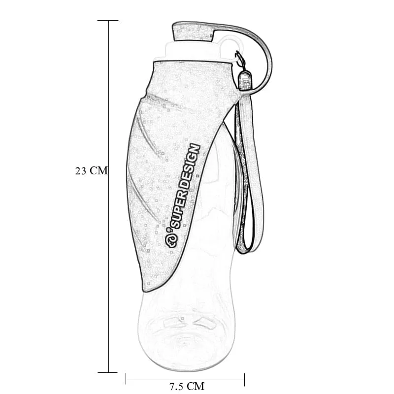 【LA000385】20 OZ Pet Water Bottle Leaf Design