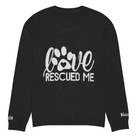 Love Rescued Me Personalized Knit Sweater
