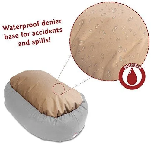 Majestic Pet 40" Gray Velvet Bagel Dog Bed