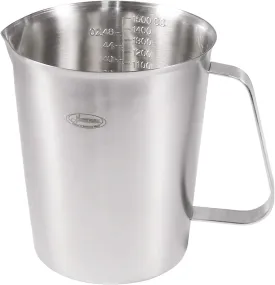 Measuring Cup, [Upgraded, 3 Measurement Scales, Including Cup Scale, ML Scale, Ounce Scale], Newness Stainless Steel Measuring Cup with Marking with Handle, 48 Ounces (1.5 Liter, 6 Cup)
